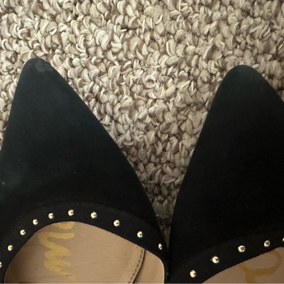 Sam Edelman Roni Studded Suede Half D’orsay flats size 9. - Picture 2 of 5